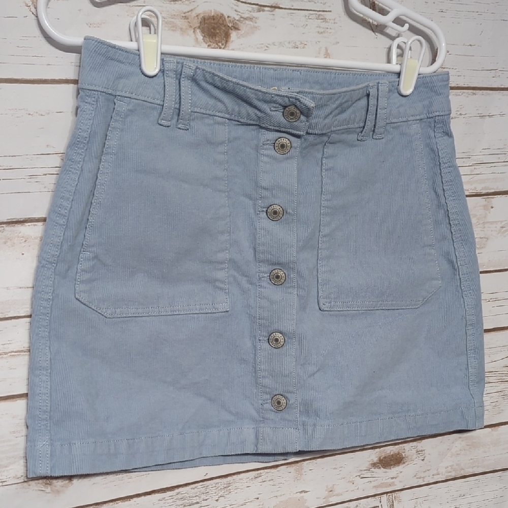 American Eagle Button-Front Mini Skirt - Picture 2 of 8
